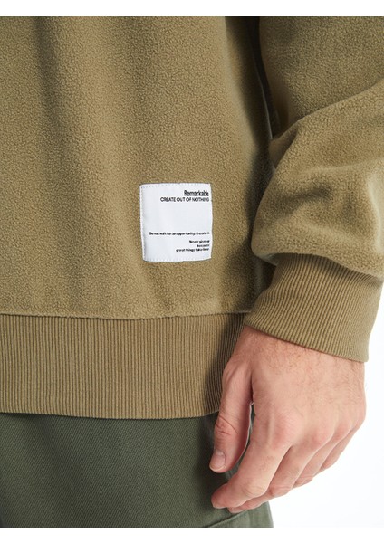 Yeni Sezon Bisiklet Yaka Uzun Kollu Polar Erkek Kalın Sweatshirt modelleri