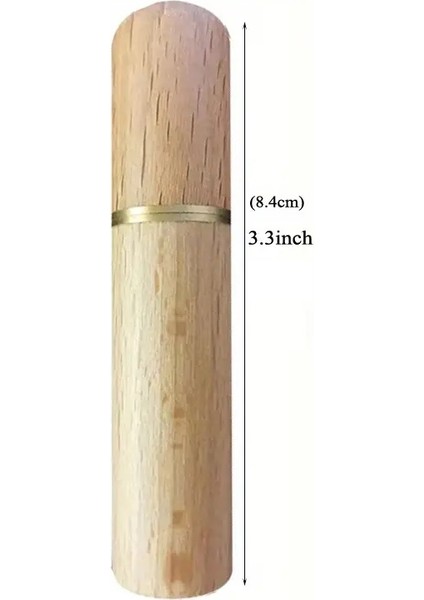 El Oyması Su Hava Geçirmez Doğal Ham Kayın Ahşap Kürdan Hap Iğne Hazneli Mini Taşıyıcı