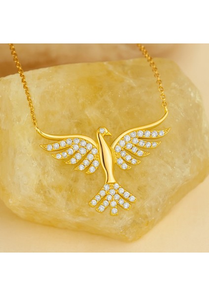 14 Ayar Altın Anka Kuşu Kolye fırsatları