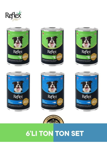 Plus Köpek Maması 6'lı Ton Ton Set