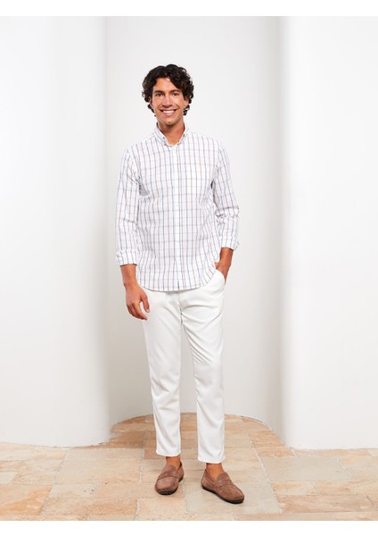 Yeni Sezon Regular Fit Uzun Kollu Ekose Erkek Gömlek