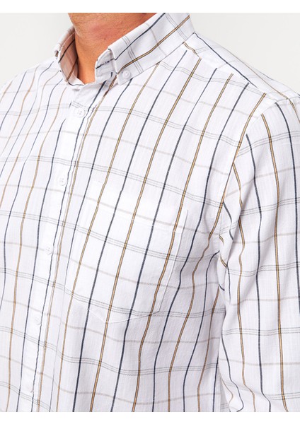 Yeni Sezon Regular Fit Uzun Kollu Ekose Erkek Gömlek fırsatları