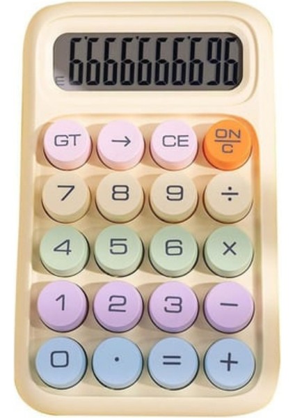 Renkli Büyük Düğmeli Mekanik Anahtarlı Masaüstü Hesap Makinesi – 12 Haneli fiyatları