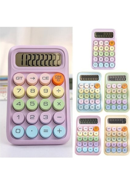 Renkli Büyük Düğmeli Mekanik Anahtarlı Masaüstü Hesap Makinesi – 12 Haneli modelleri