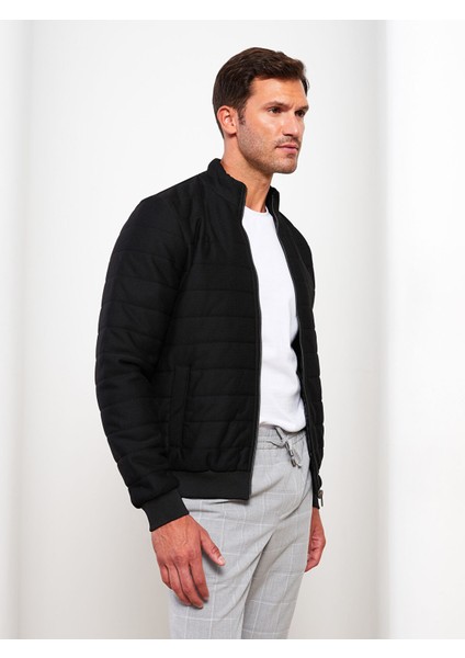 Yeni Sezon Slim Fit Dik Yaka Uzun Kollu Erkek Spor Hırka