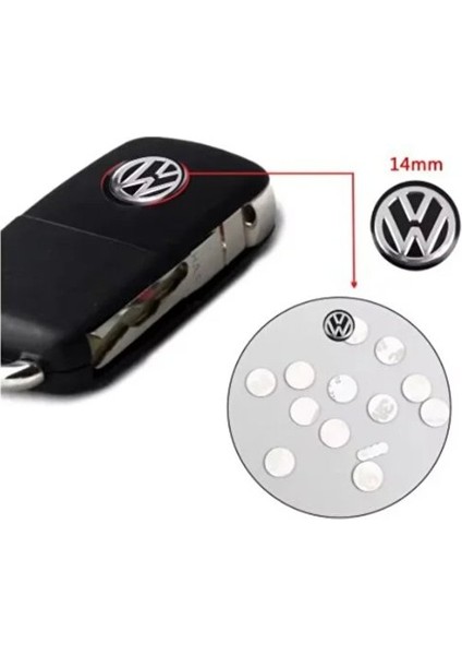 Volkswagen Polo Golf Passat Tiguan Arteon Touareg Caddy Jetta Kumanda Logo Çap 14 mm 4 Adet A Kalite fiyatları