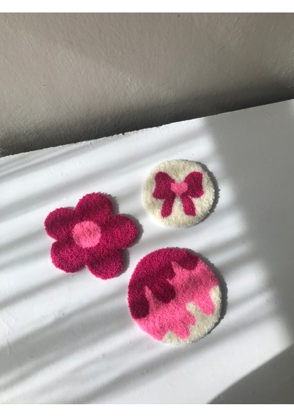 Dekoratif 3'lü Punch Bardak Altlığı Sunumluk Seti