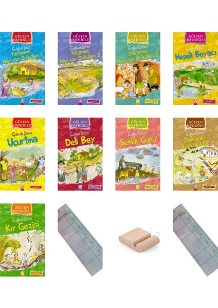 Gelincik Dizisi Set 1 / 9 Kitap / Gülten Dayıoğlu / 3. Sınıf / 8-9 Yaş Hikaye+Tablet Tutucu