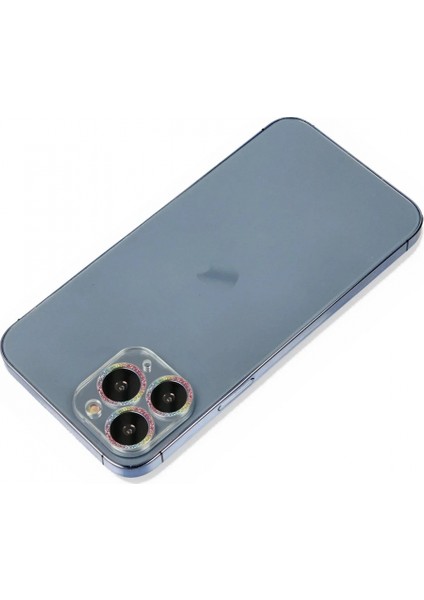 Ieg iPhone 11 Pro Max Shine Kamera Lens Koruma Cam - Rainbow