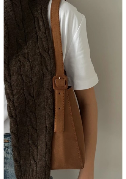 Calm Süet El ve Omuz Çantası