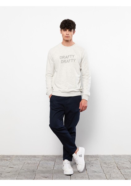 Yeni Sezon Bisiklet Yaka Uzun Kollu Erkek Sweatshirt