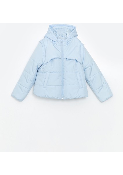 Yeni Sezon Kapüşonlu Kız Çocuk Mont modelleri