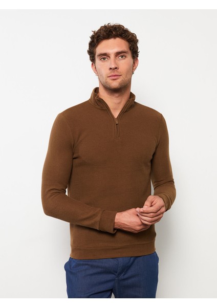 Yeni Sezon Rahat Kalıp Dik Yaka Uzun Kollu Erkek Sweatshirt fiyatları