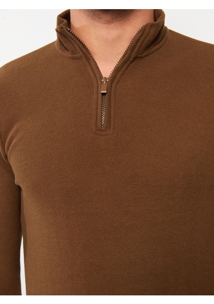 Yeni Sezon Rahat Kalıp Dik Yaka Uzun Kollu Erkek Sweatshirt fırsatları