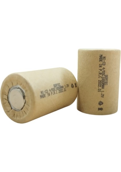 1.2V Ni-Cd 4/5 SC 1000 Mah Kağıt Şarjlı Pil 3C Başsız/Flat Head