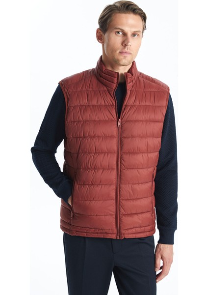 Yeni Sezon Standart Kalıp Dik Yaka Erkek Şişme Yelek