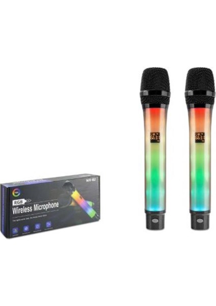 Wx-82 Kablosuz 2-Mikrofon Uhf Rgb