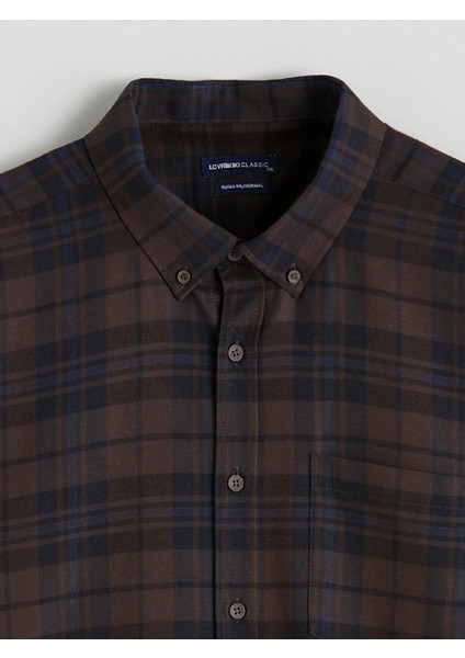 Yeni Sezon Regular Fit Uzun Kollu Ekose Gabardin Erkek Gömlek fiyatları