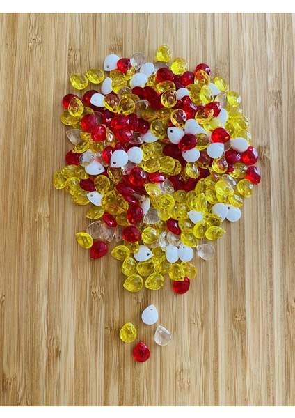 Oya, Abiye, Havlu, Takı, Örgü Vb. El Işleme Plastik Gözyaşı Damla Boncuk. Renkli.