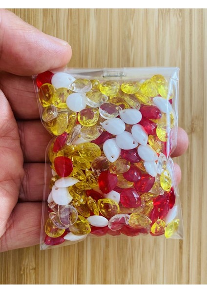 Oya, Abiye, Havlu, Takı, Örgü Vb. El Işleme Plastik Gözyaşı Damla Boncuk. Renkli. fırsatları