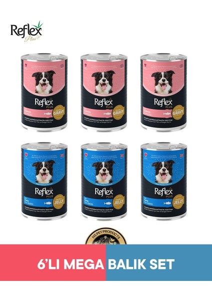 Plus Köpek Maması 6'lı Mega Balık Set