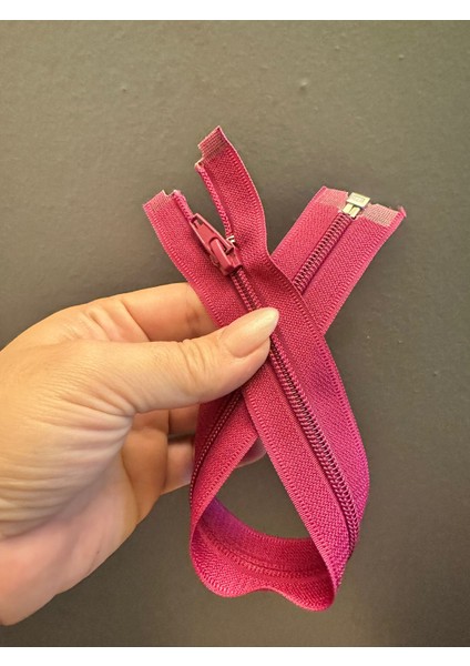 35X3 cm Fuşya Fermuar modelleri