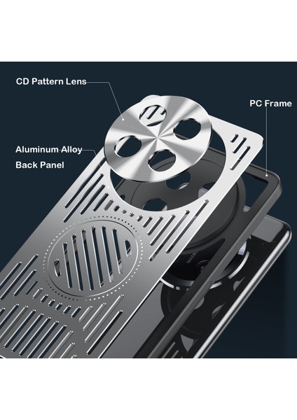 Honor X60 Kılıfı, Manyetik Metal Isı Dağıtıcı Koruyucu Kılıf-Siyah (Yurt Dışından) fiyatları