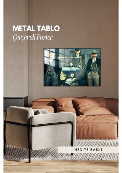 Peaky Blinders Çerçeveli Metal Poster Tablo fırsatları