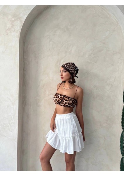 Bosel Çingene Keten Etek Beyaz S24808 modelleri