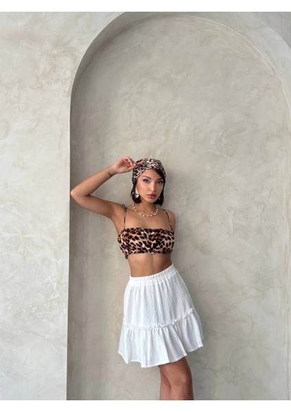 Bosel Çingene Keten Etek Beyaz S24808 fırsatları