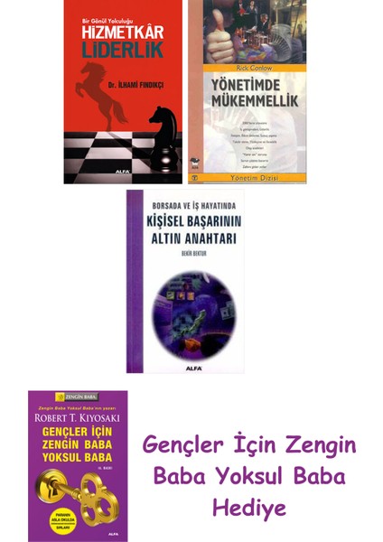 Hizmetkar Liderlik (Cep Boy) + Yönetimde Mükemmellik + Kişisel Başarının Altın Anahtarı