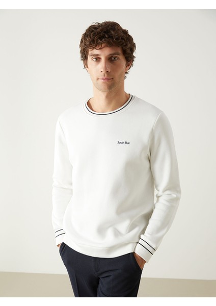 Yeni Sezon Bisiklet Yaka Uzun Kollu Erkek Sweatshirt