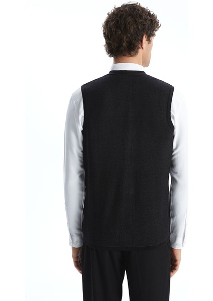 Yeni Sezon Standart Kalıp V Yaka Erkek Triko Yelek fırsatları