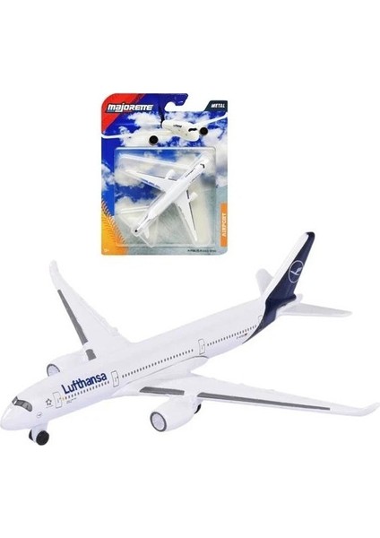Metal Gövde Majorette Lufthansa Airbus A350 900 Ucak Modeli 11 cm Serbest Tekerlek 1:64 Ölçek fırsatları