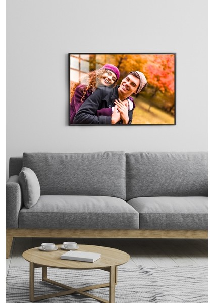 Sevgililere Özel Aşk Çerçeveli Metal Poster Tablo