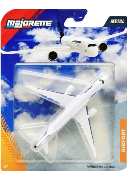Metal Gövde Majorette Lufthansa Airbus A350 900 Ucak Modeli 11 cm Serbest Tekerlek 1:64 Ölçek indirimleri