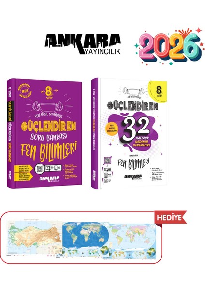 8.sınıf Güçlendiren Fen Soru Bankası - 32 Hafta