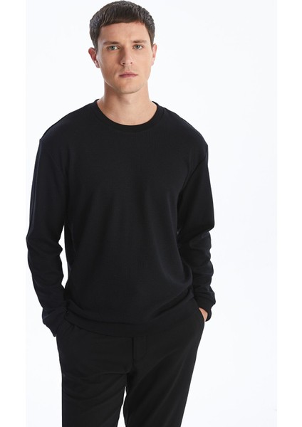 Yeni Sezon Bisiklet Yaka Uzun Kollu Erkek Sweatshirt