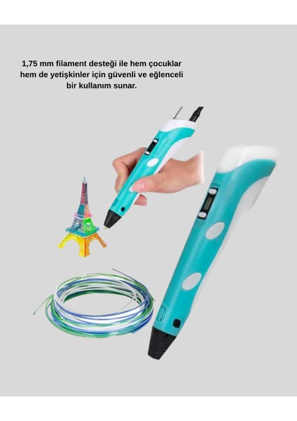 Lvsqvr 3D Yazıcı Kalem Taşınabilir Fdm Teknolojili ve Çok Amaçlı Kullanımlı fırsatları