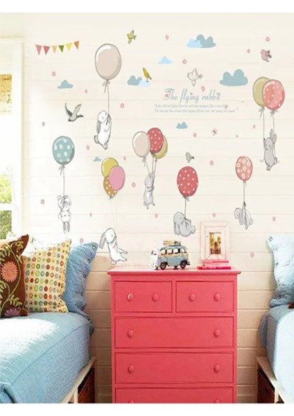 Çocuk Odası Duvar Dekorasyonu ,yapışkanlı Dekor Duvar Sticker (60X90)