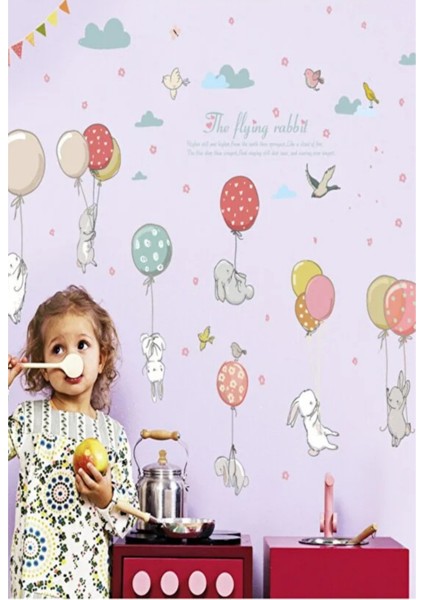 Çocuk Odası Duvar Dekorasyonu ,yapışkanlı Dekor Duvar Sticker (60X90) modelleri