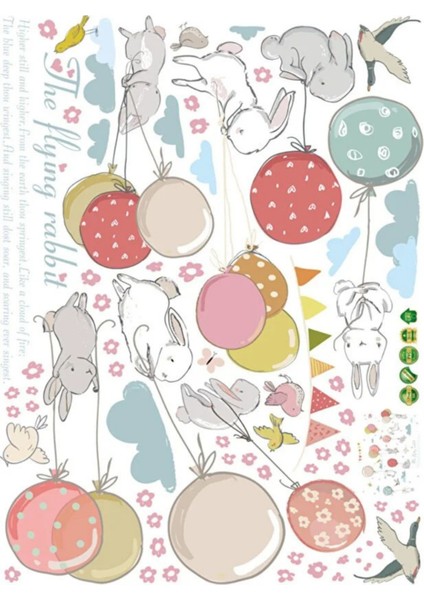 Çocuk Odası Duvar Dekorasyonu ,yapışkanlı Dekor Duvar Sticker (60X90) indirimleri