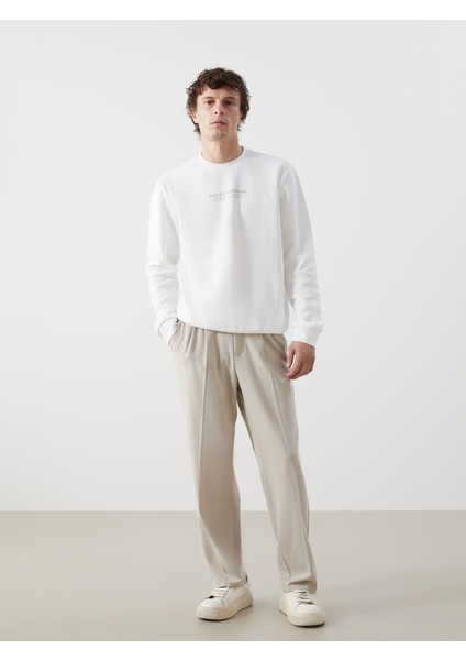 Yeni Sezon Bisiklet Yaka Baskılı Erkek Kalın Sweatshirt fiyatları