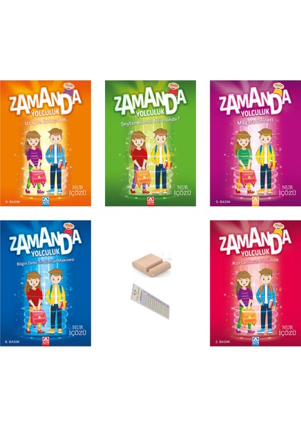 Zamanda Yolculuk Serisi 5 Kitap Set / Nur Içözü / /4. Sınıf / 9-10 Yaş Hikaye +Tablet Tutucu