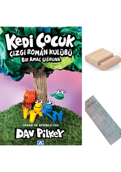 Kedi Çocuk 3 - Çizgi Roman Kulübü Bir Amaç Uğruna / Dav Pilkey /9-12 Yaş Hikaye+Tablet Tutucu