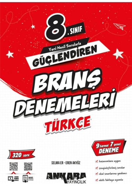 Nartest ve Ankara 8.sınıf (Lgs) Türkçe ve Güçlendiren Branş Denemeleri + 1 Lgs Deneme Hediyeli modelleri
