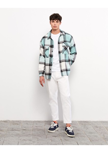 Yeni Sezon Rahat Kalıp Uzun Kollu Ekose Erkek Oduncu Gömlek Ceket modelleri