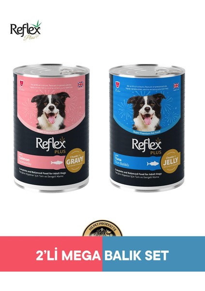 Plus Köpek Maması 2'li Mega Balık Set