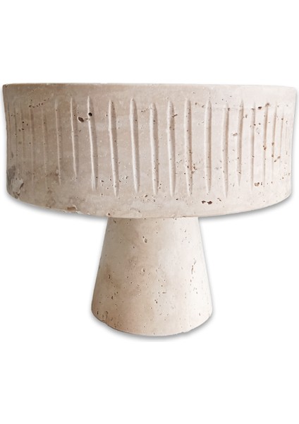 Traverten Mermer Sunum Standı – El Yapımı Doğal Taş Dekoratif Sunumluk ve Servis Ürünü fiyatları