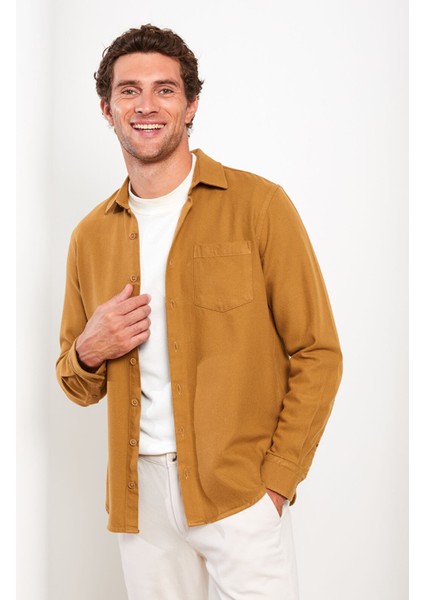 Yeni Sezon Regular Fit Uzun Kollu Gabardin Erkek Gömlek Ceket fiyatları